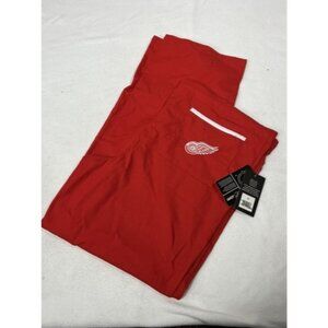 NHL Detroit Red Wings Hockey Unisex Scrub Pants Red Medium Hospital Logo Pocket